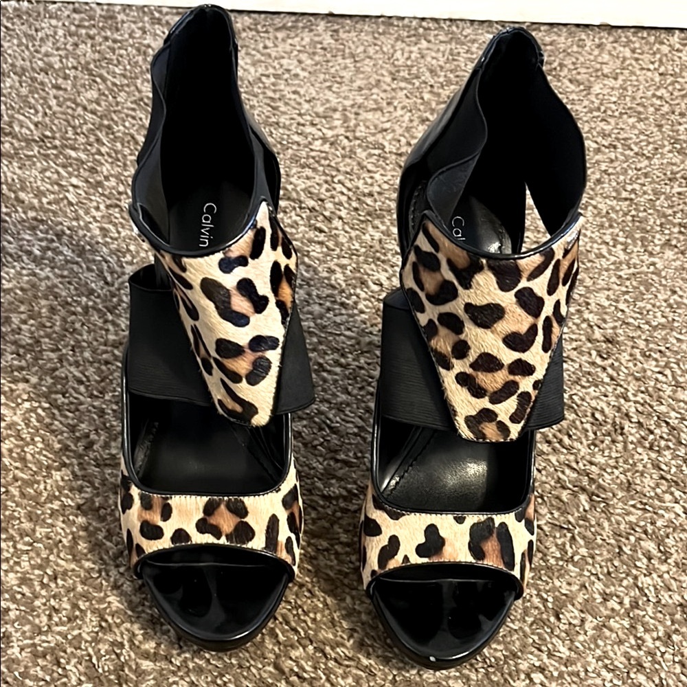 Calvin Klein Leopard Print Heels